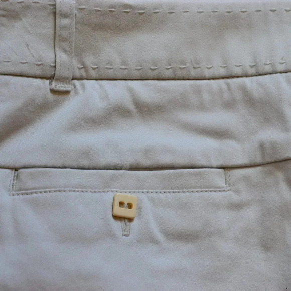 White Tribal Stretch Bermuda  Shorts - Picture 3 of 6